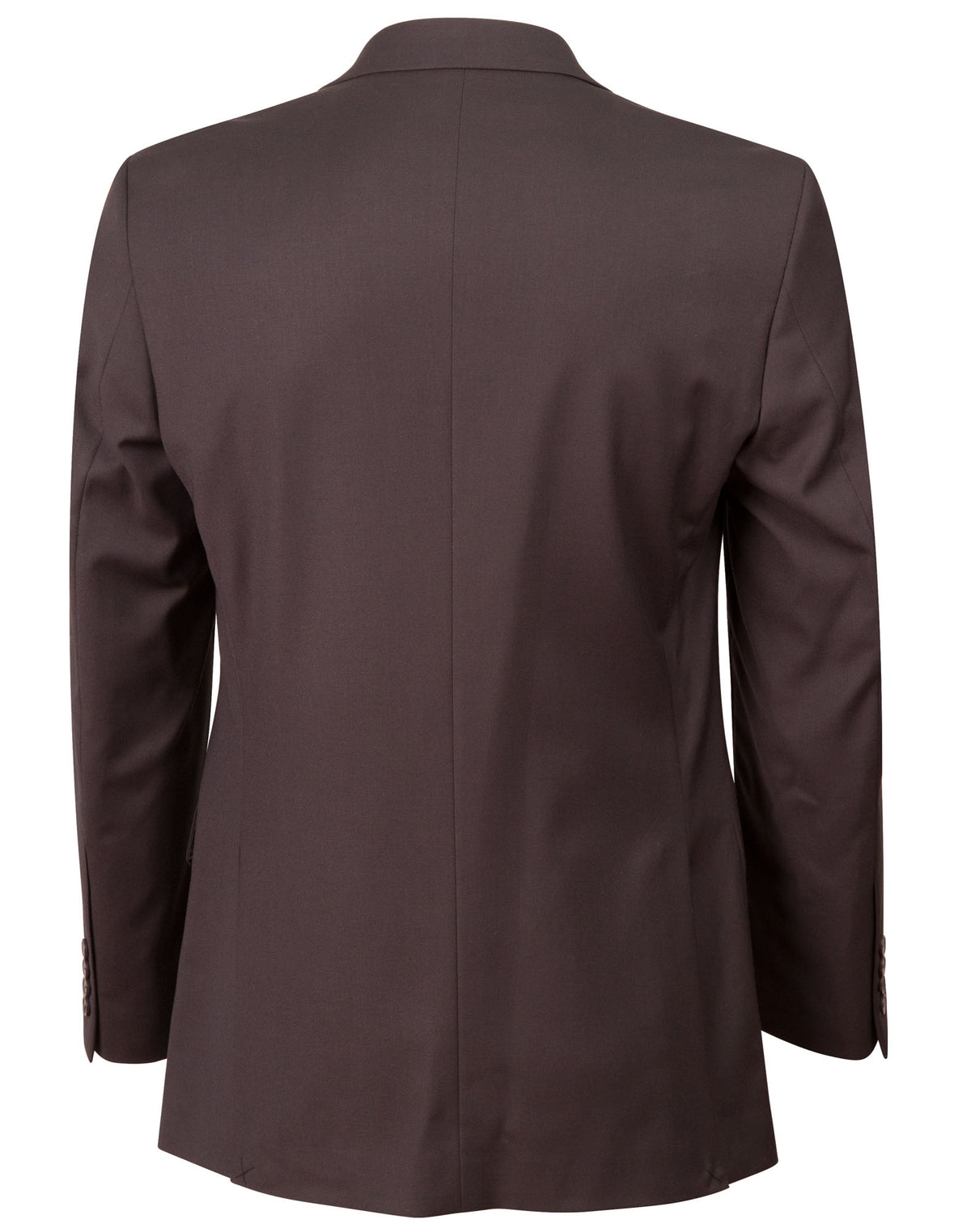 Men's Wool Blend Stretch Two Buttons Jacket - Charcoal - Back