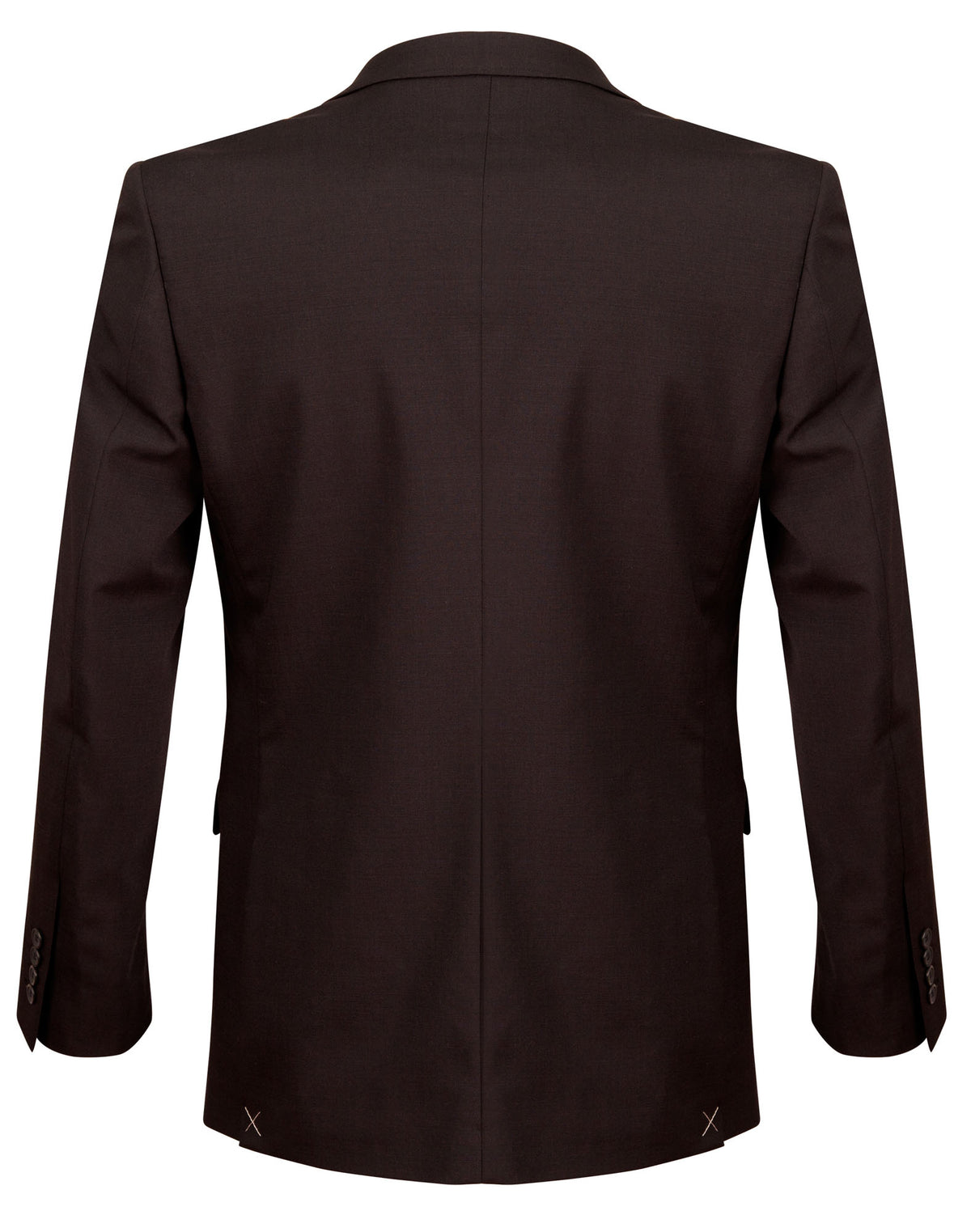 Men's Wool Blend Stretch Two Buttons Jacket - Navy - Back