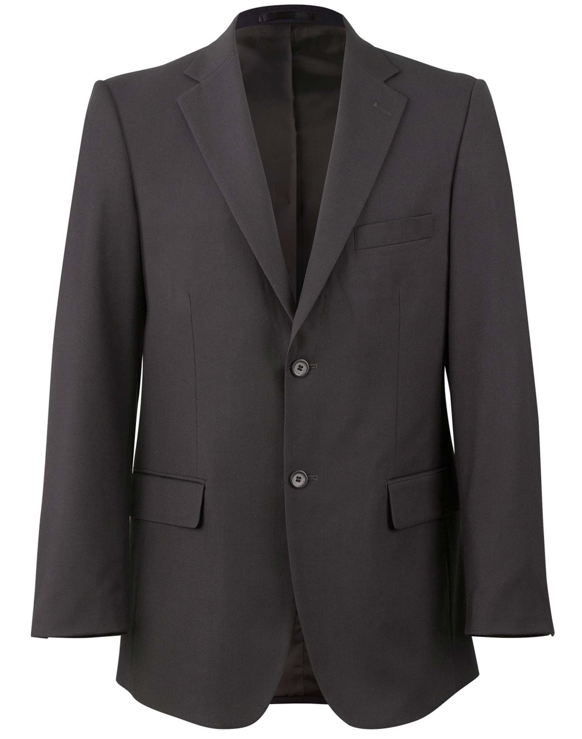 Men's Poly/Viscose Stretch Jacket - Charcoal - Front