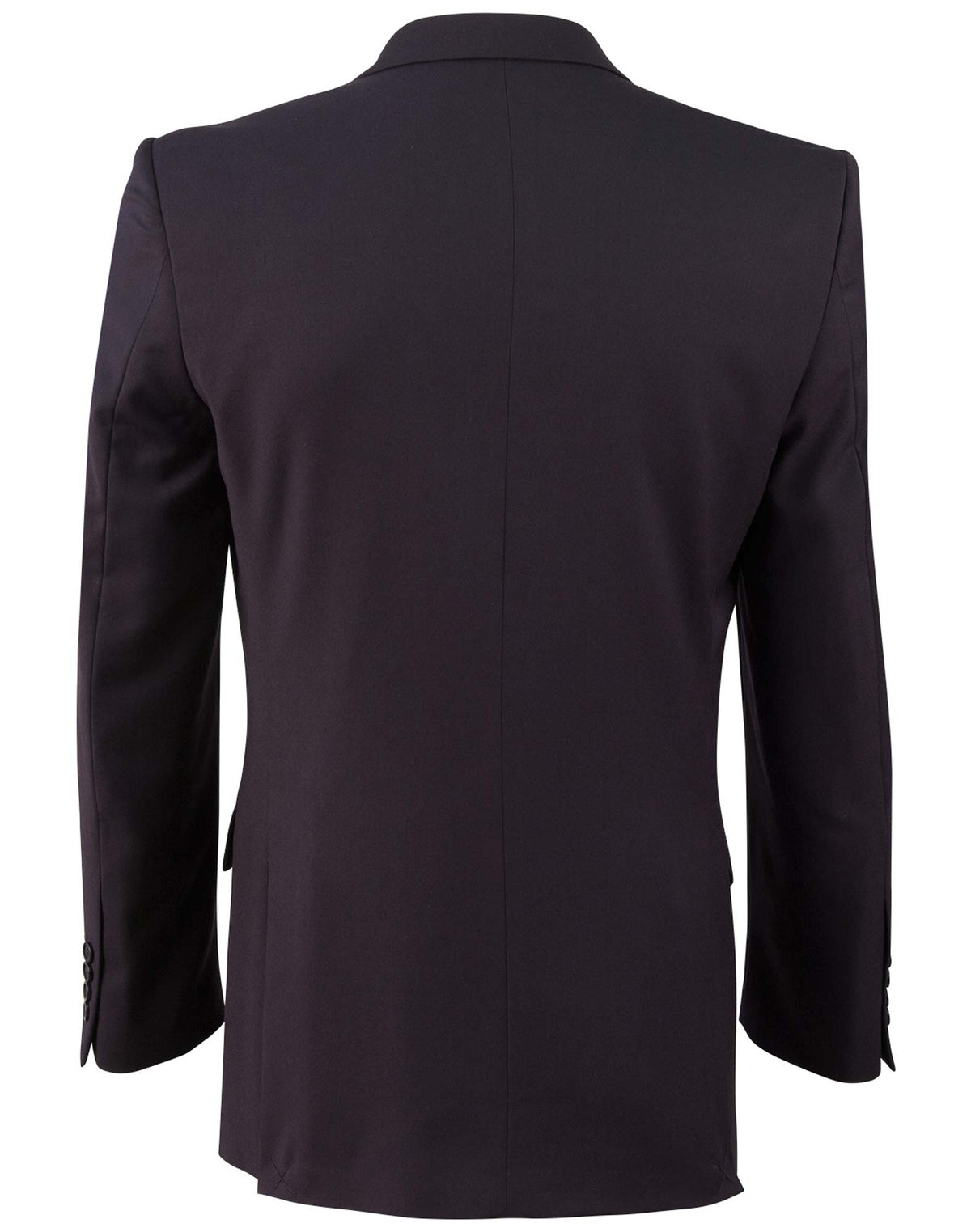 Men's Poly/Viscose Stretch Jacket - Navy - Back