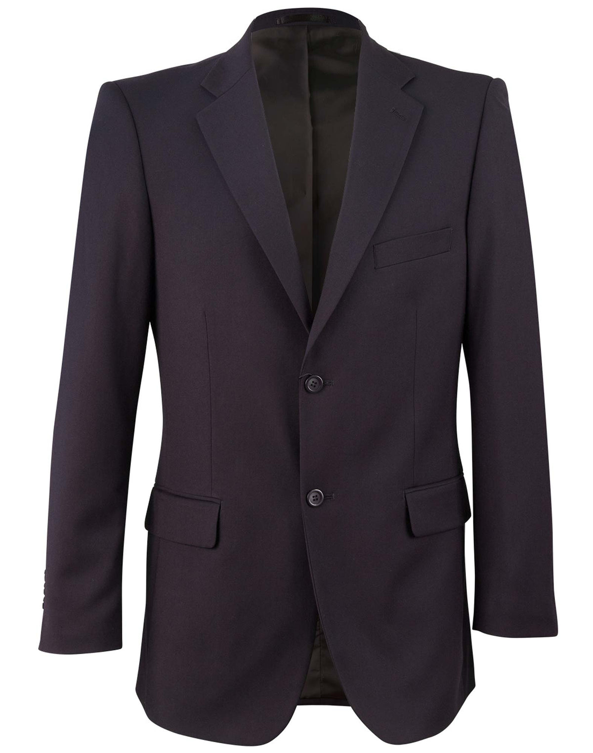 Men's Poly/Viscose Stretch Jacket - Navy - Front