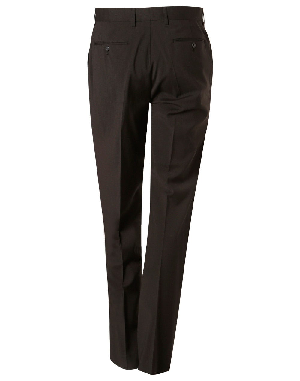 Men's Wool Blend Stretch Pants - Charcoal - Back