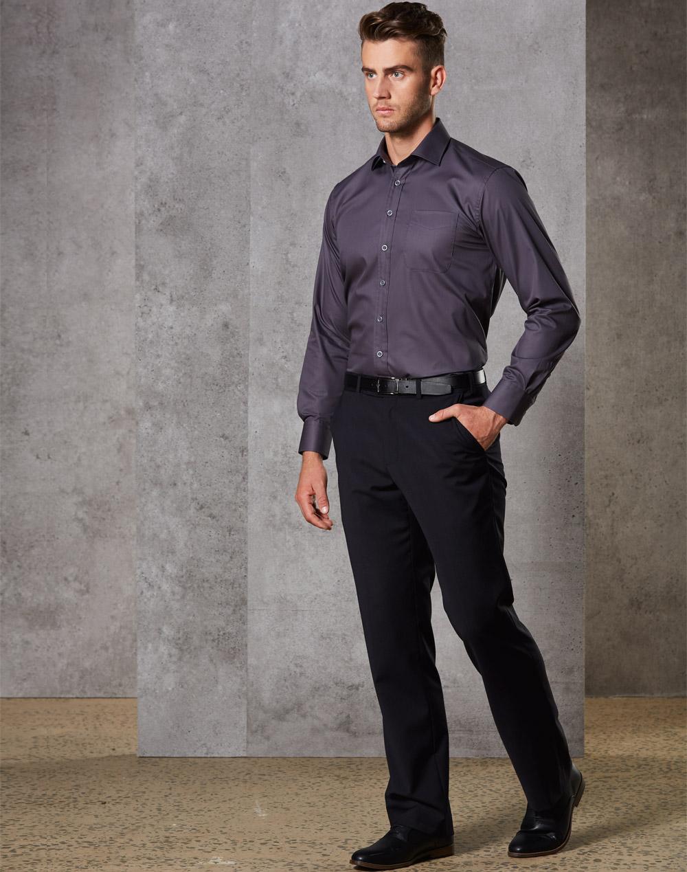 Men’s Wool Blend Stretch Flexi Waist Pants