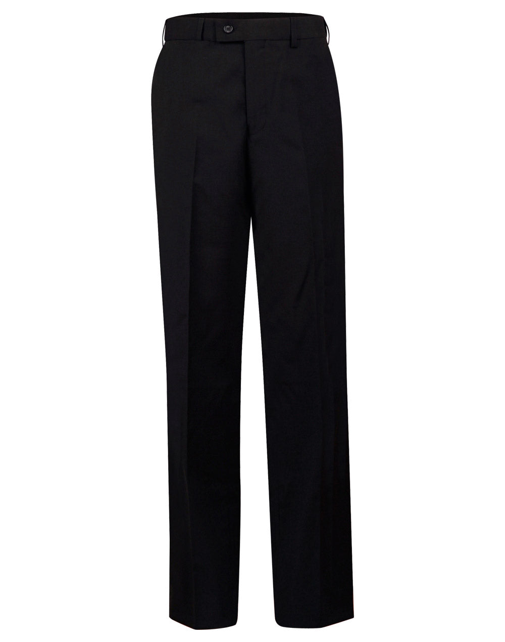 Men’s Wool Blend Stretch Flexi Waist Pants - Black - Front