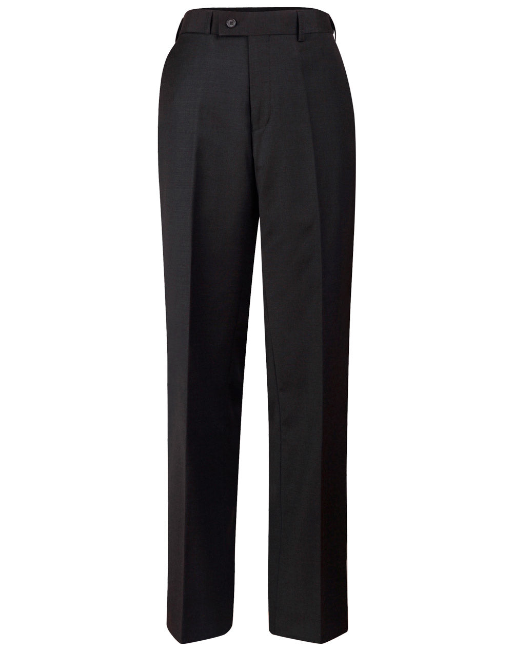 Men’s Wool Blend Stretch Flexi Waist Pants - Charcoal - Front