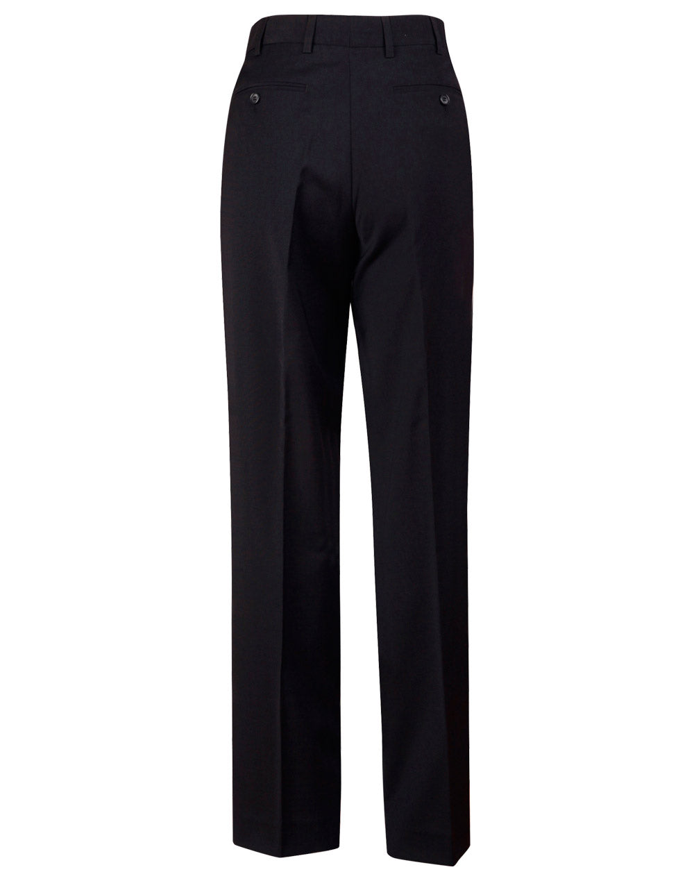Men’s Wool Blend Stretch Flexi Waist Pants - Navy - Back