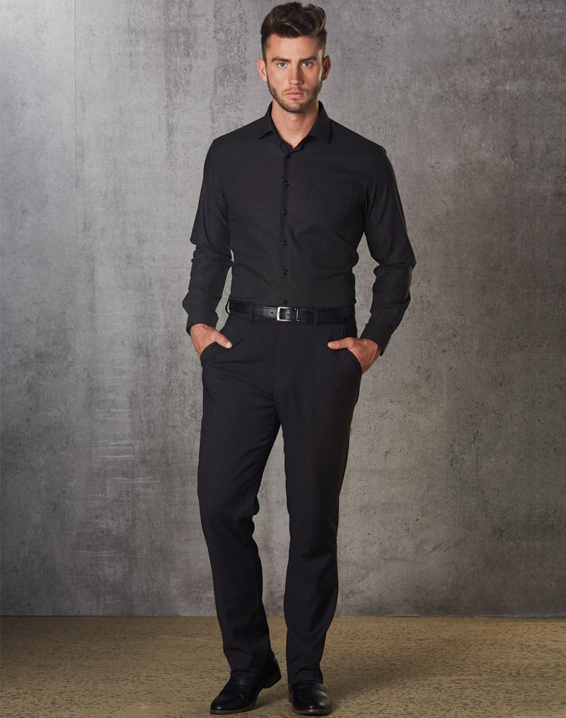 Men's Poly/Viscose Flexi Waist Stretch Pants