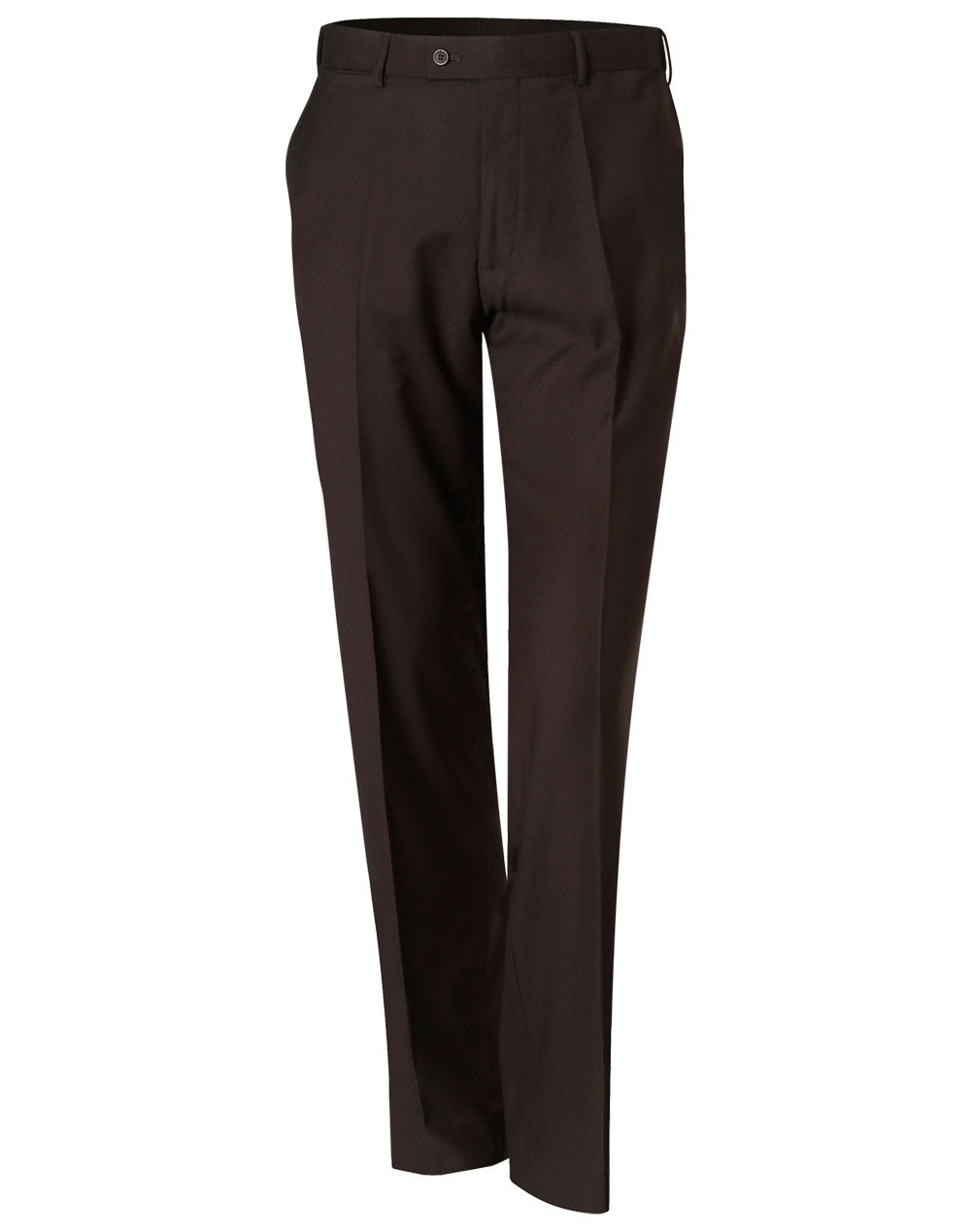 Men's Poly/Viscose Flexi Waist Stretch Pants - Charcoal - Front