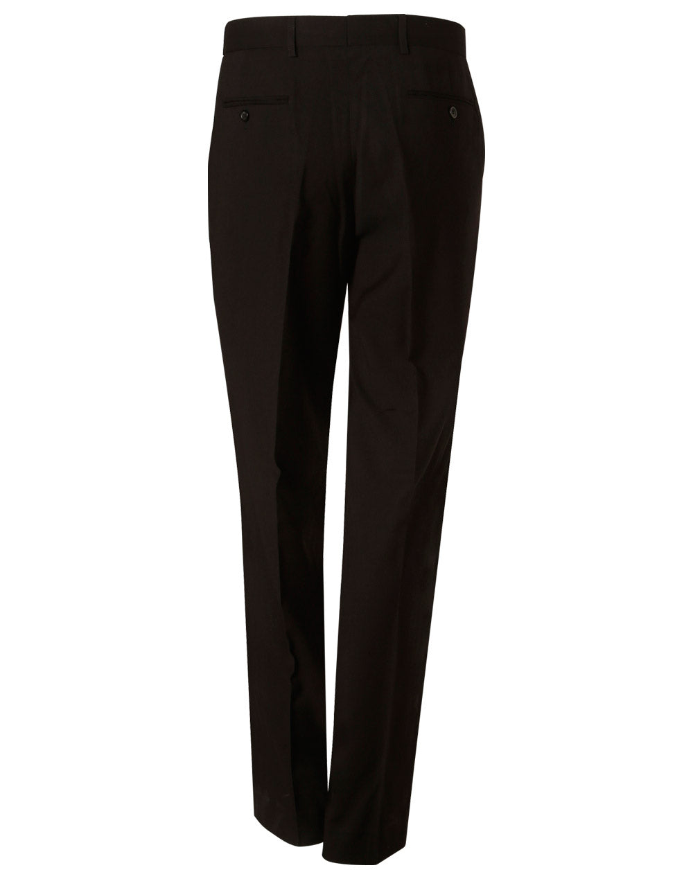Men's Poly/Viscose Flexi Waist Stretch Pants - Navy - Back