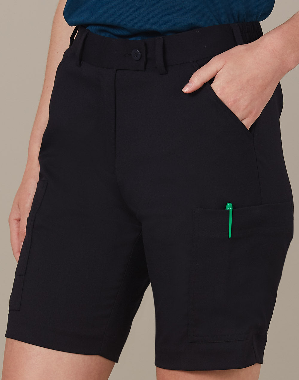 Mens Utility Cargo Shorts - Navy - View