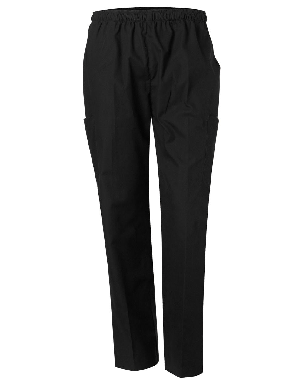 Unisex Scrub Pants - Black - Front