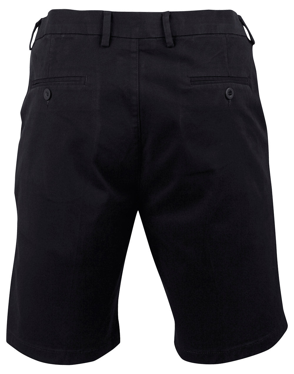 Mens Stretch Slimfit Boston Chino Shorts - Black - View