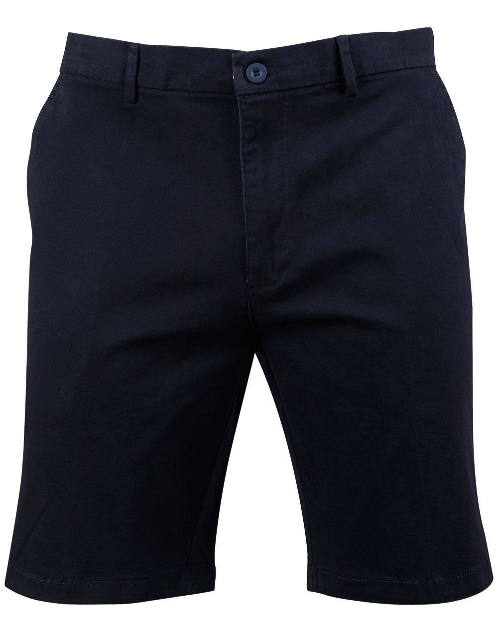 Mens Stretch Slimfit Boston Chino Shorts - Navy - Front