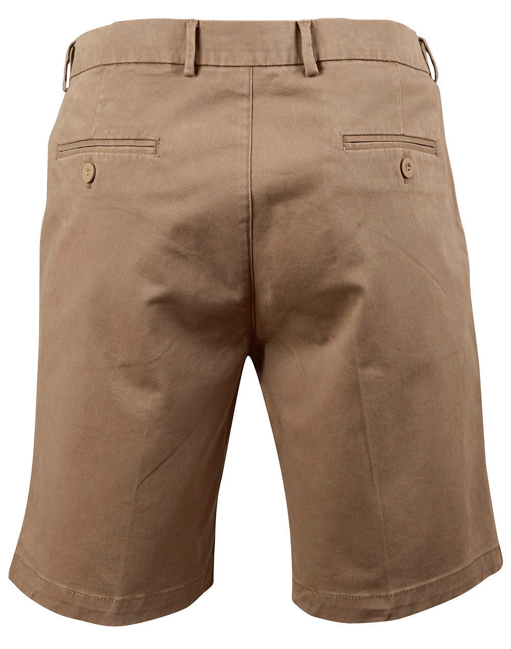 Mens Stretch Slimfit Boston Chino Shorts - Toffee - Back