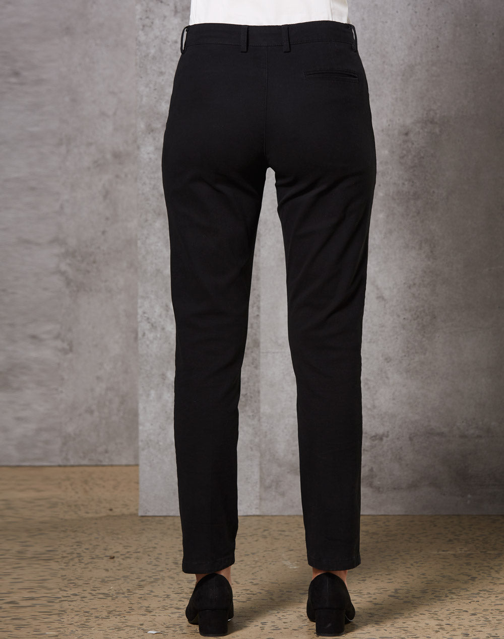 Ladies Boston Chino - Black - Back