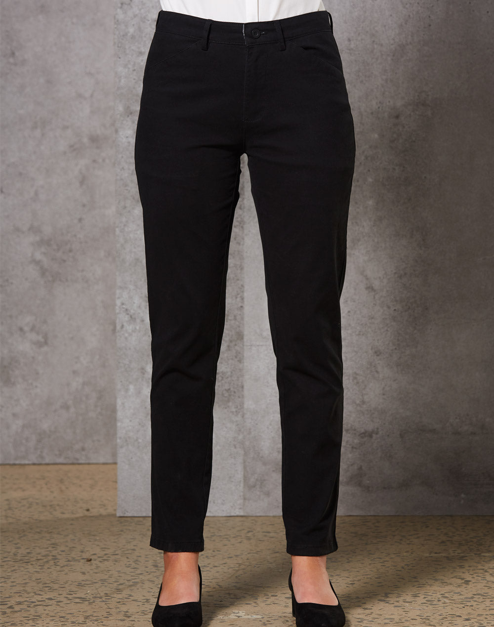 Ladies Boston Chino - Black - View
