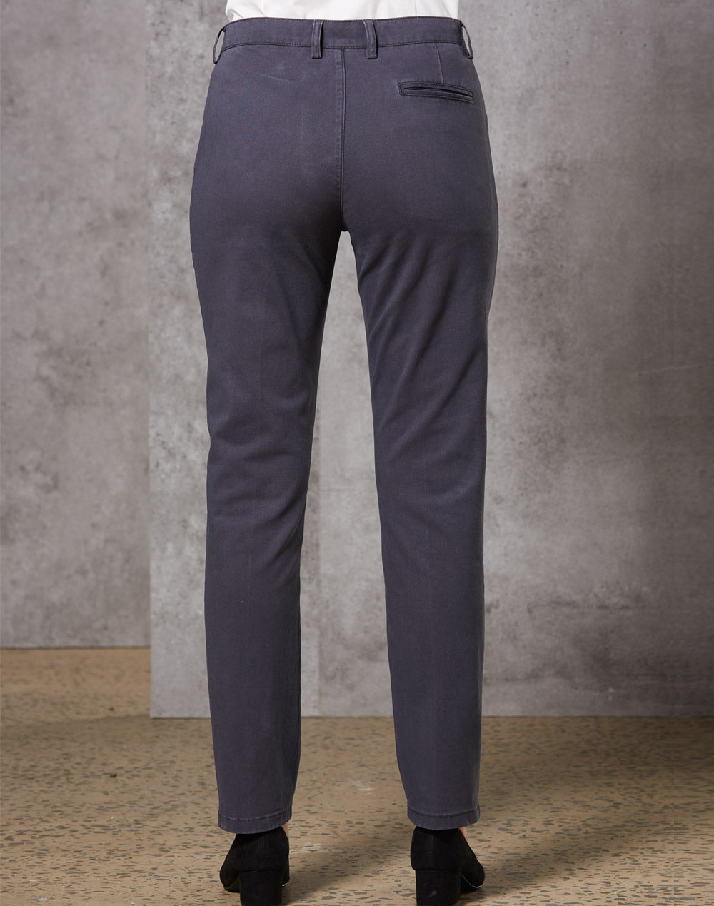 Ladies Boston Chino - Dark Grey - Back