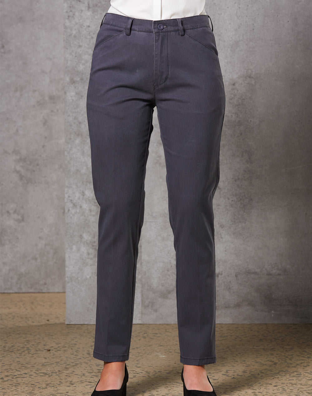 Ladies Boston Chino - Dark Grey - View