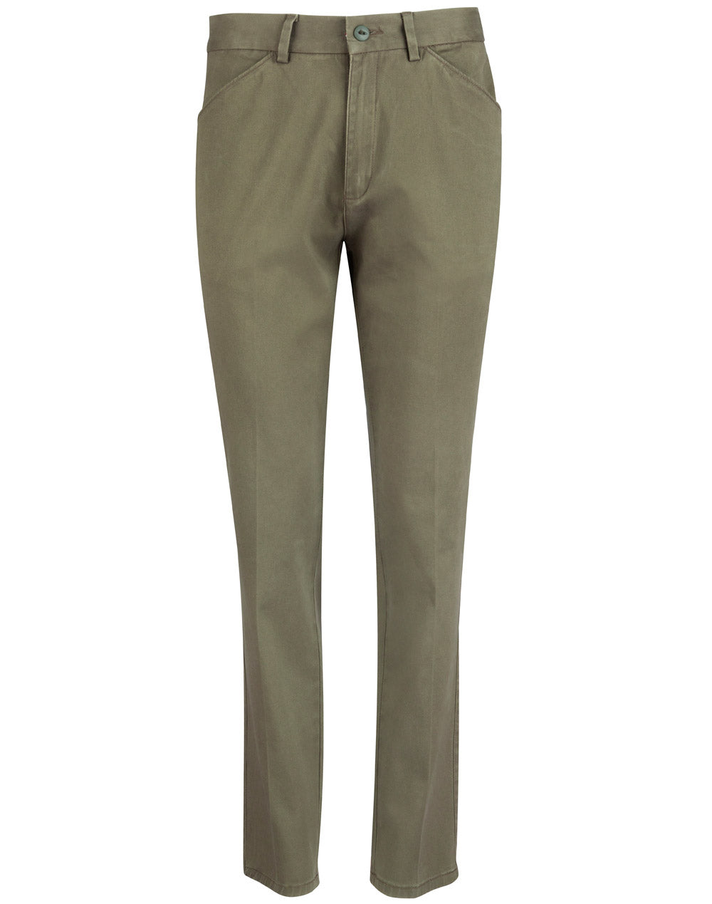 Ladies Boston Chino - Olive - Front