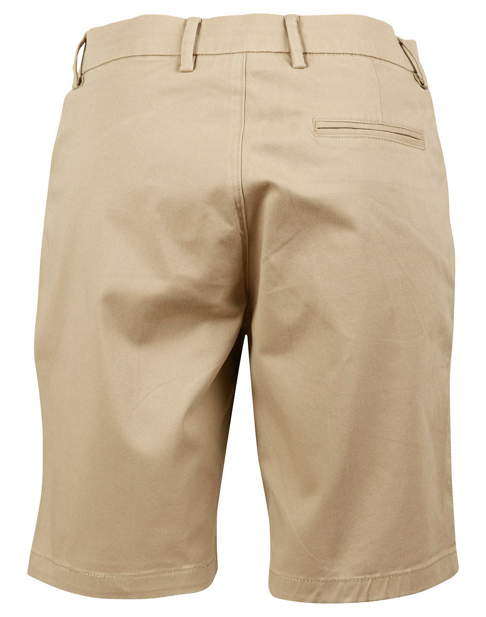Ladies Stretch Slimfit Boston Chino Shorts - Stone - Back