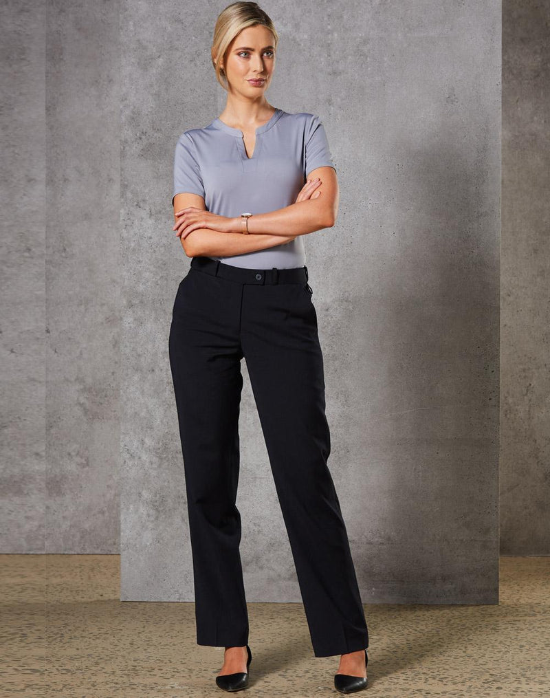 Women's Wool Blend Stretch Slim Leg Flexi Waist Pants