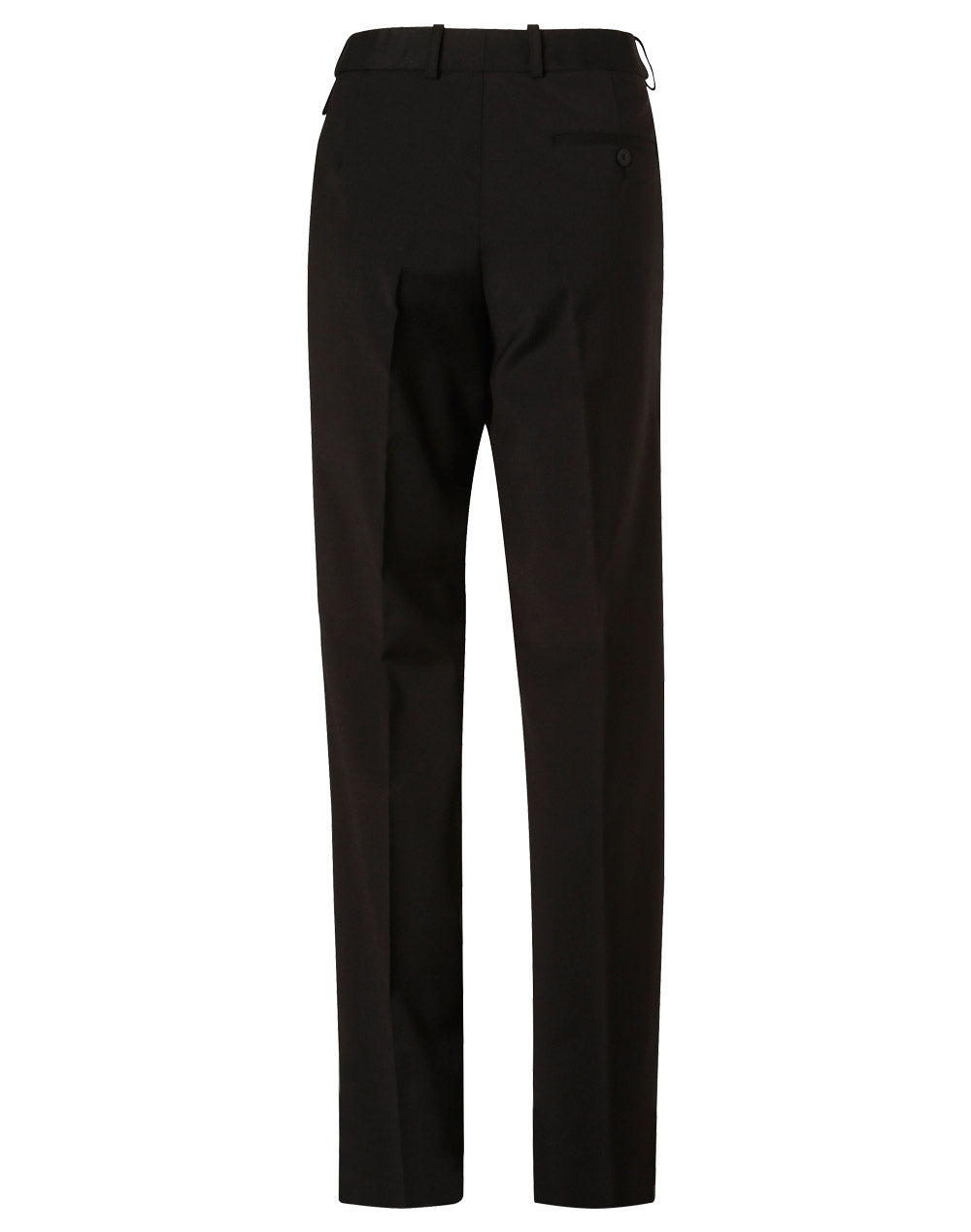 Women's Wool Blend Stretch Slim Leg Flexi Waist Pants - Navy - Back