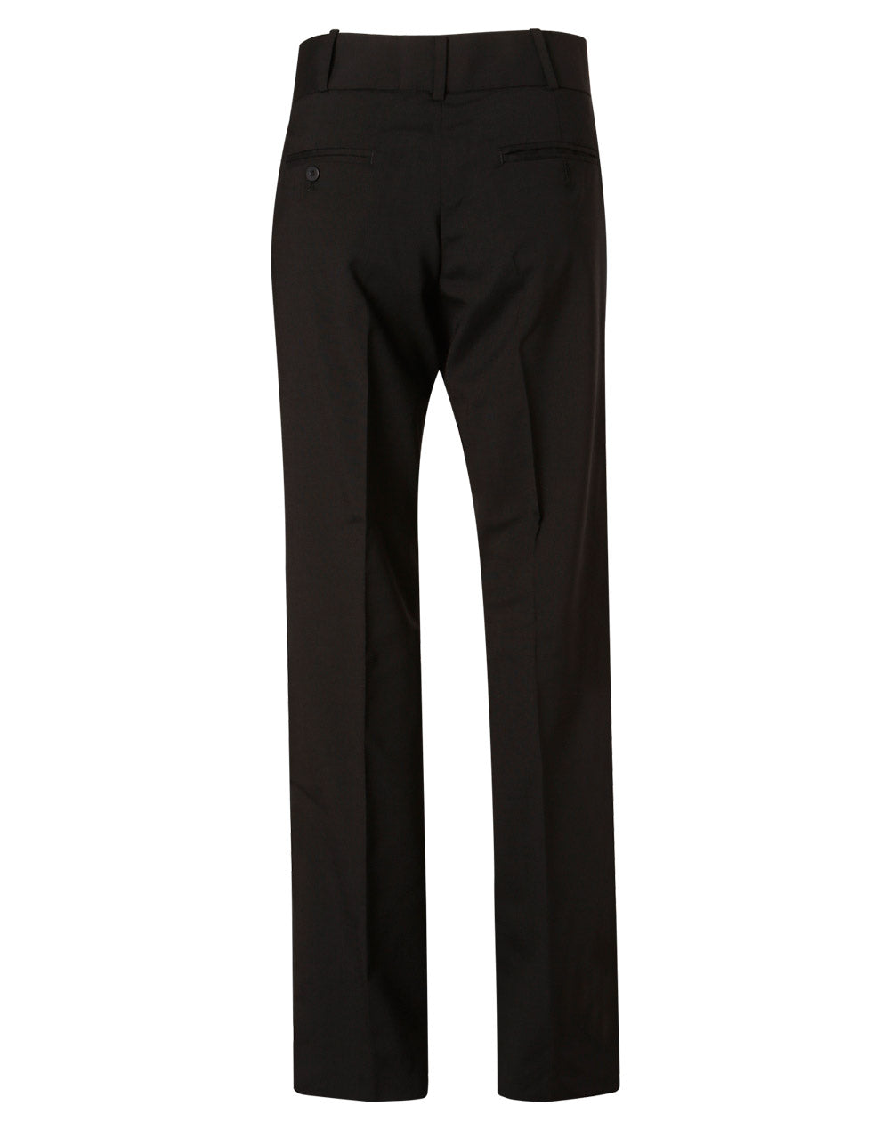 Women's Wool Blend Stretch Low Rise Pants - Black - Back