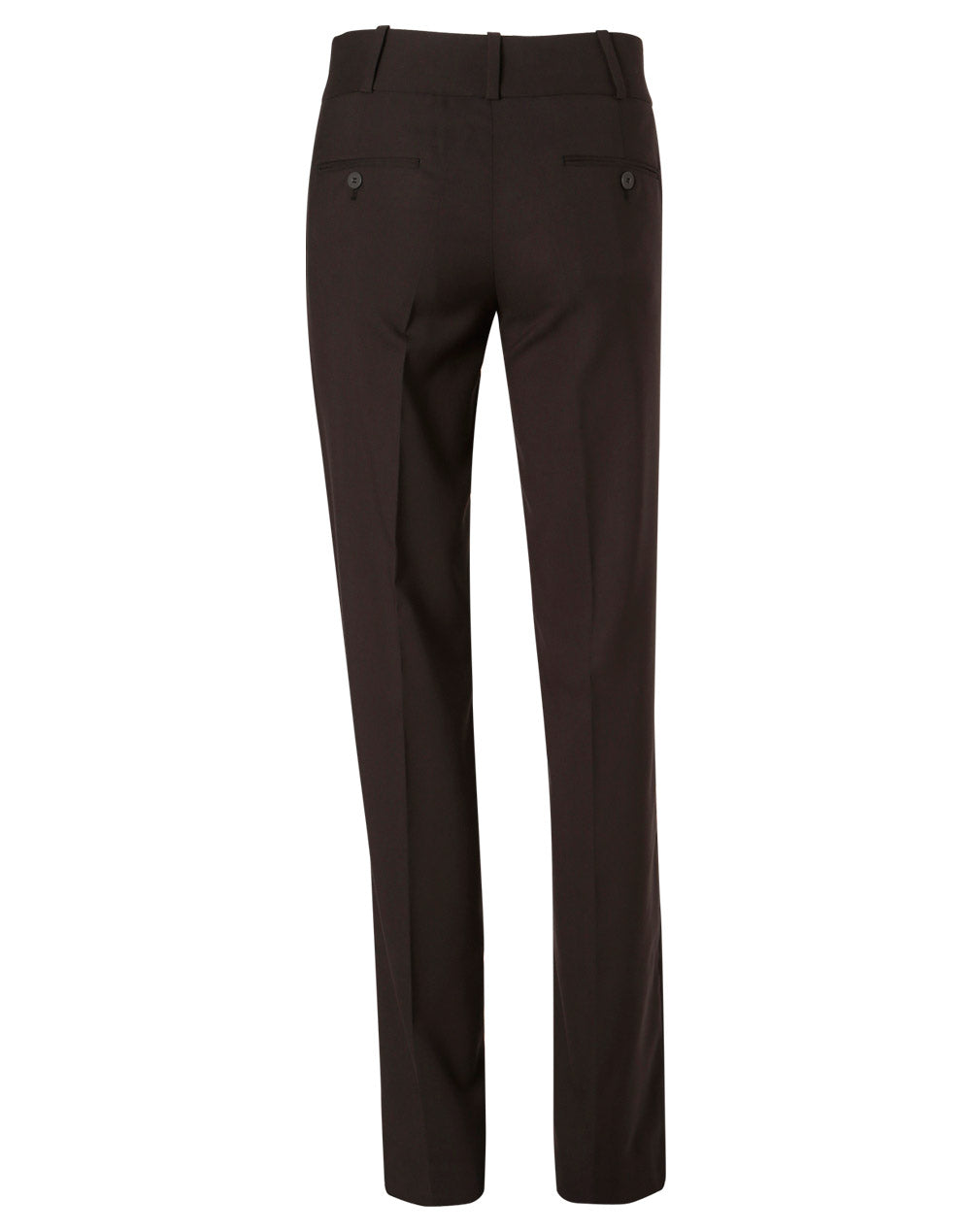 Women's Poly/Viscose Stretch Low Rise Pants - Charcoal - Back