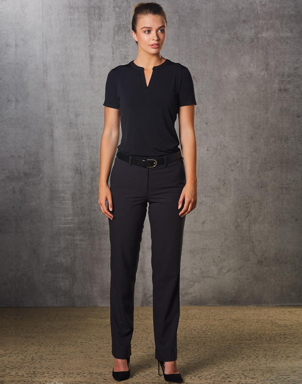 Women's Poly/Viscose Stretch Flexi Waist Pants