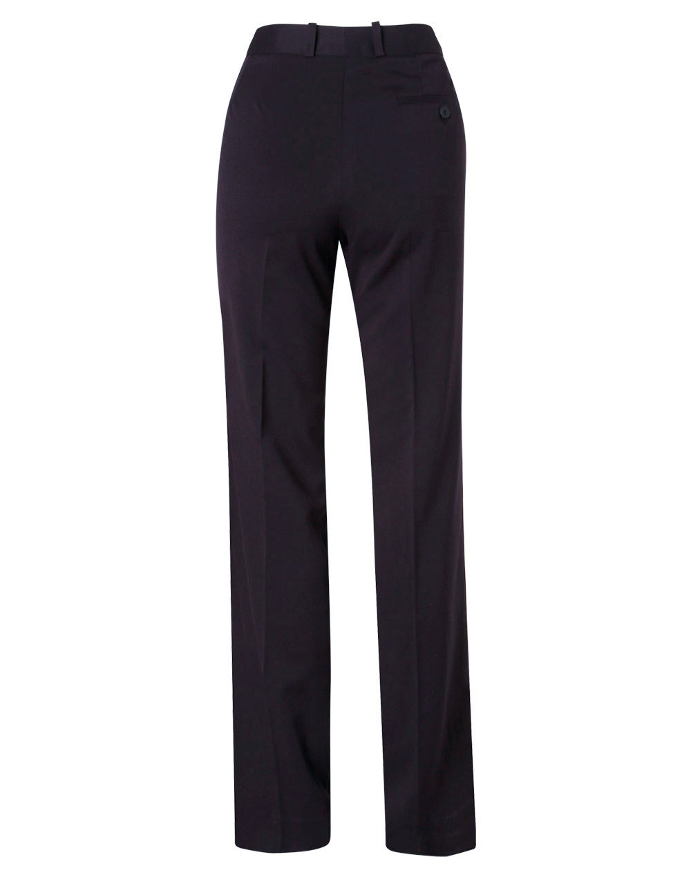 Women's Poly/Viscose Stretch Flexi Waist Pants - Navy - Back