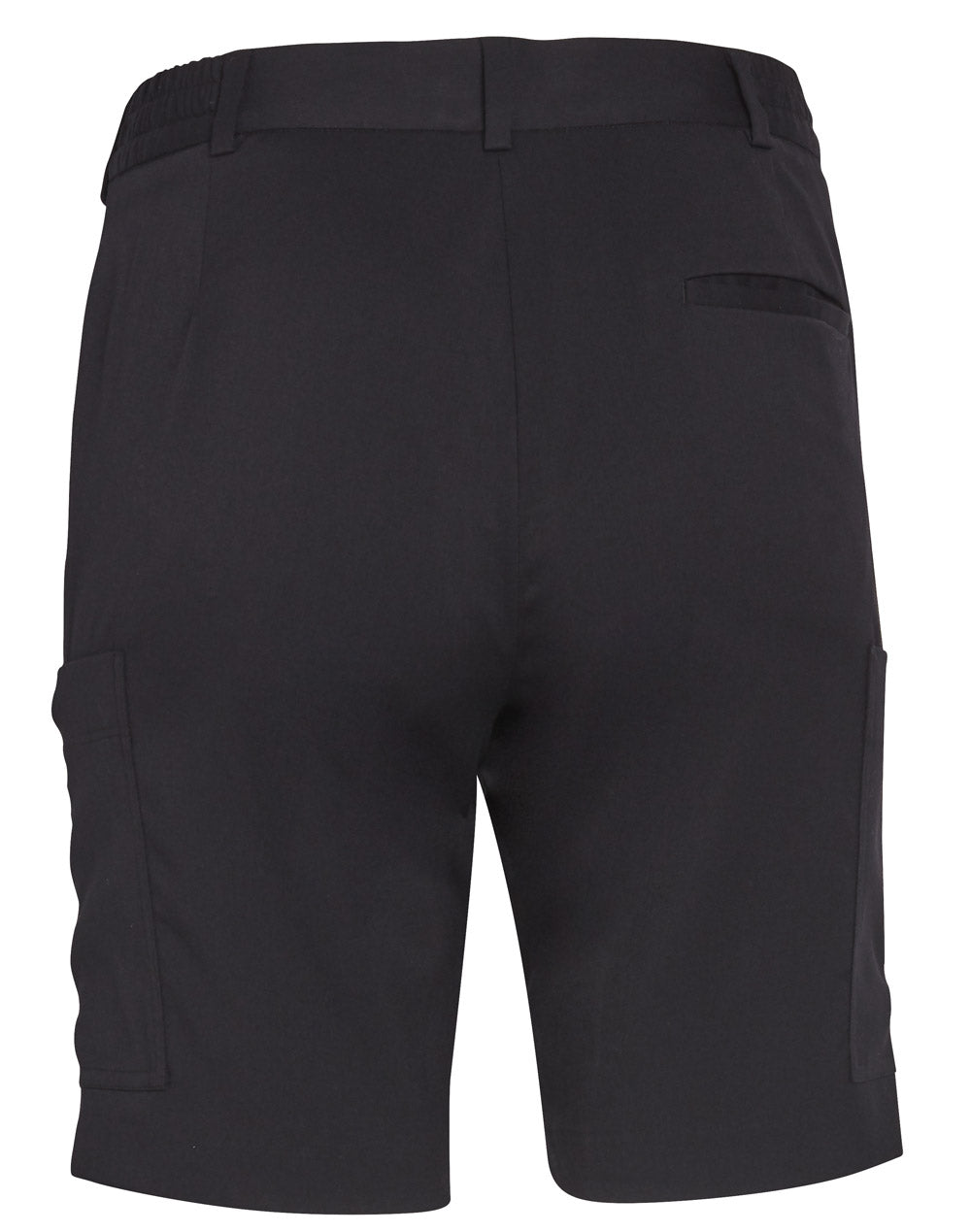 Ladies Utility Cargo Shorts - Navy - Back
