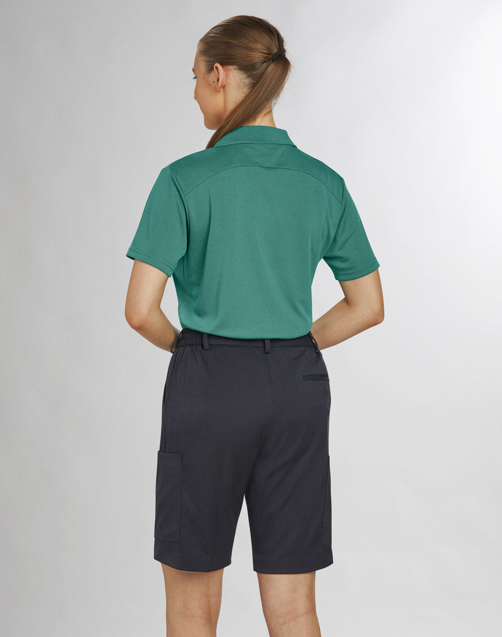 Ladies Utility Cargo Shorts - Back