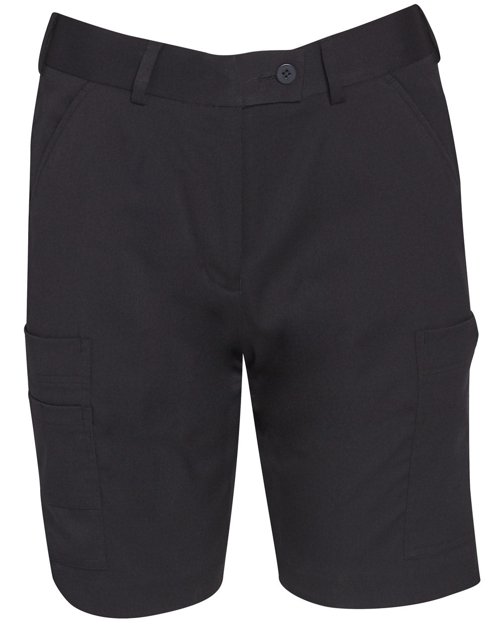 Ladies Utility Cargo Shorts - Navy - Front