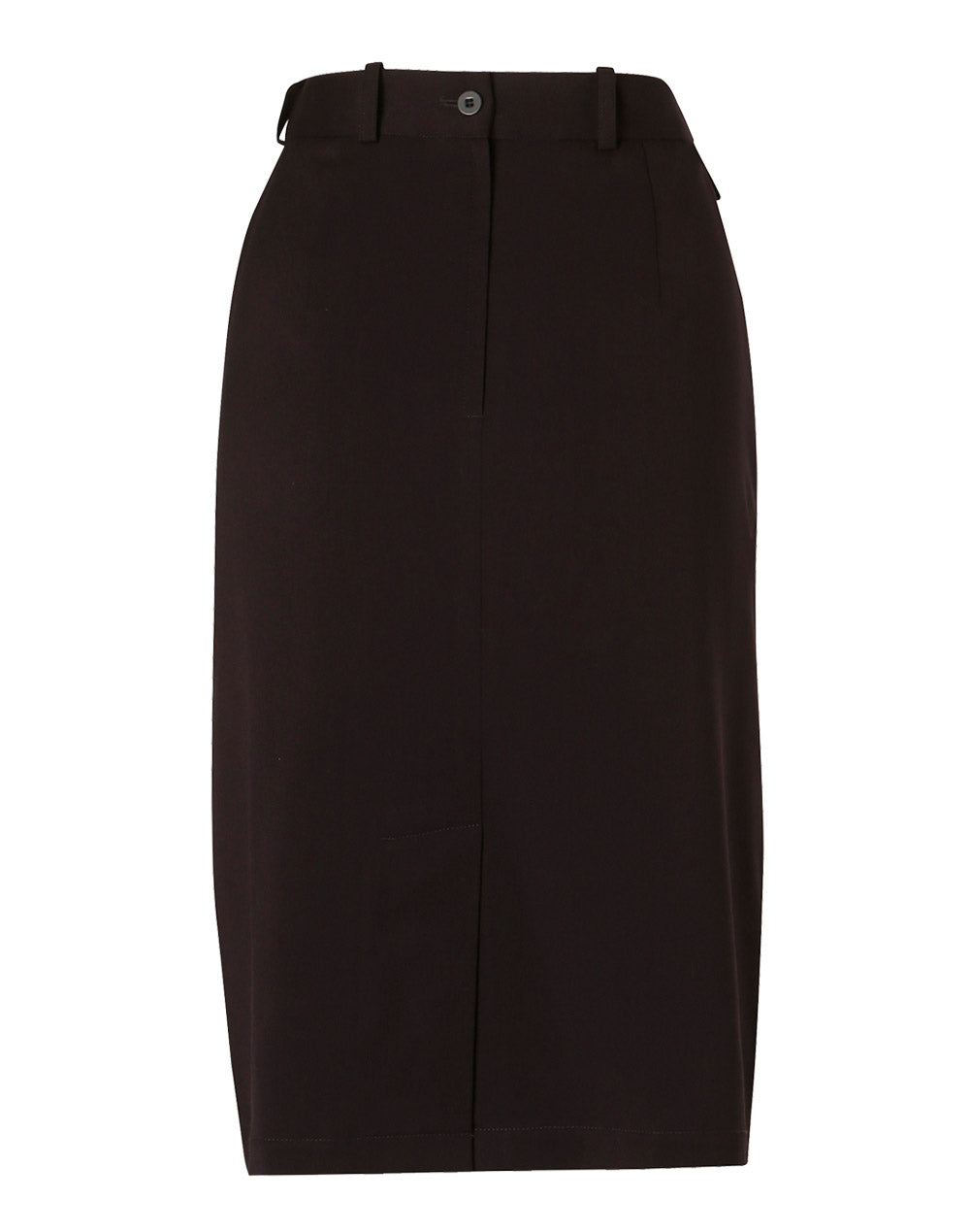 Women's Poly/Viscose Stretch Twill Flexi Waist A-line Utility Lined Skirt - Navy - Back