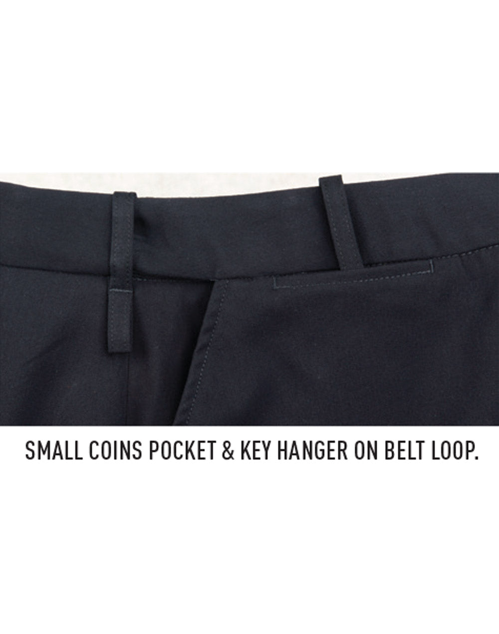 Ladies Twill Stretch Utility Skirt - Navy - View