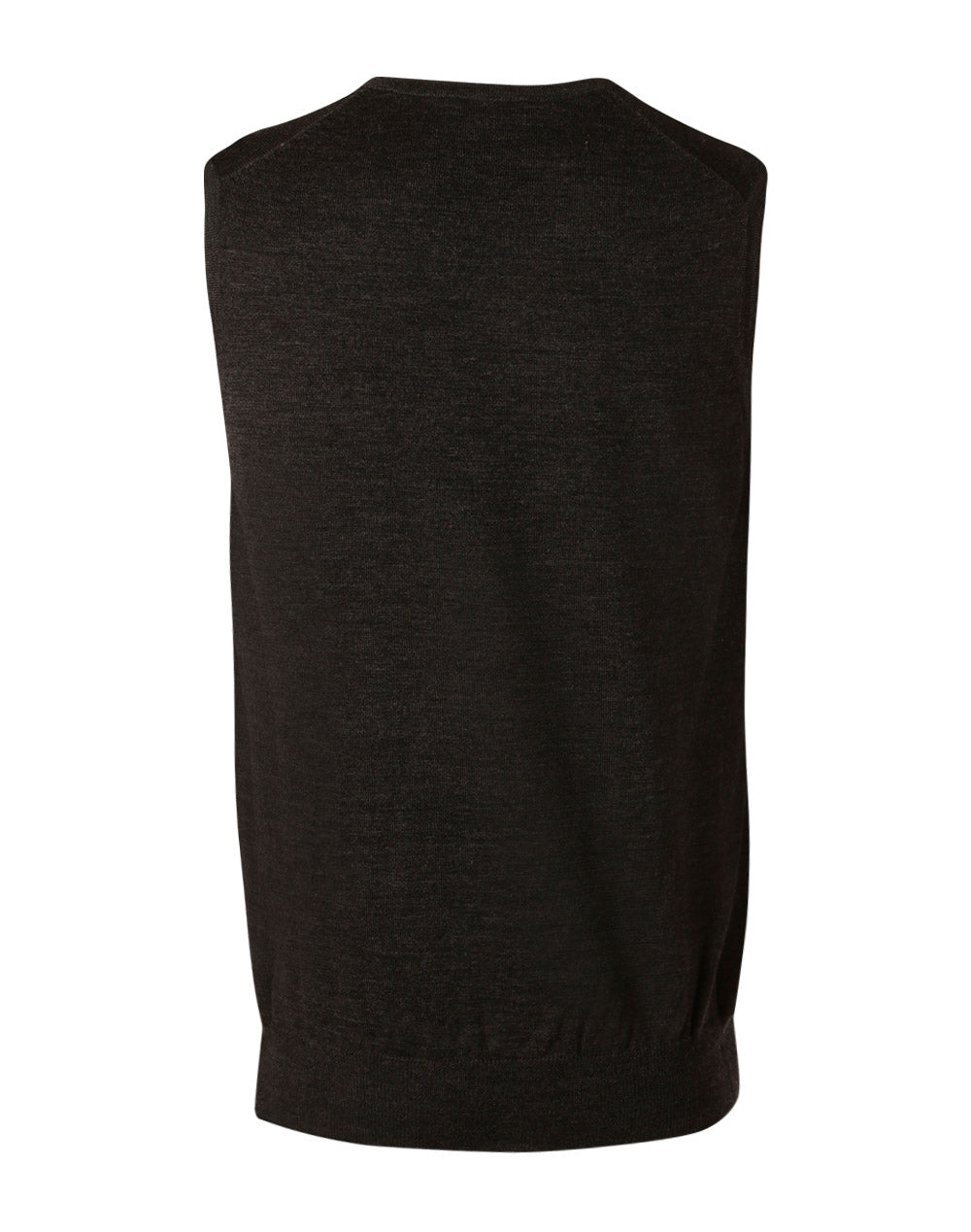 Men's V-Neck Vest - Charcoal - Back