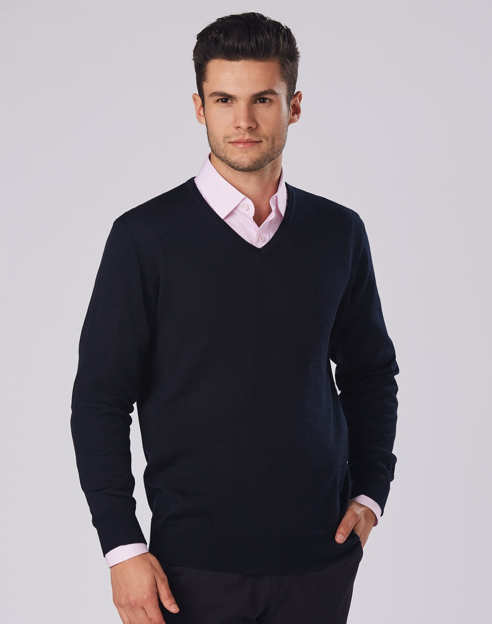 Men's V-Neck Long Sleeves Jumper