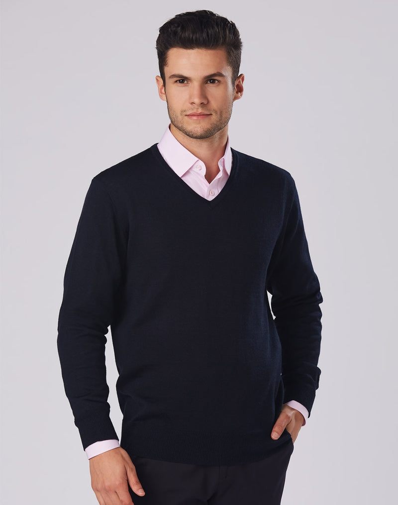 Men's V-Neck Long Sleeves Jumper