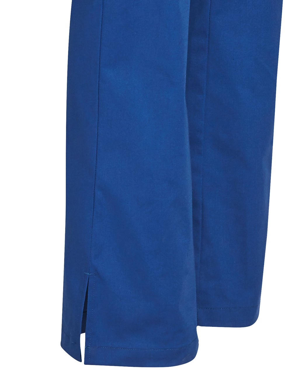 Ladies Semi-Elastic Waist Tie Solid Colour Scrub Pants - Royal - View