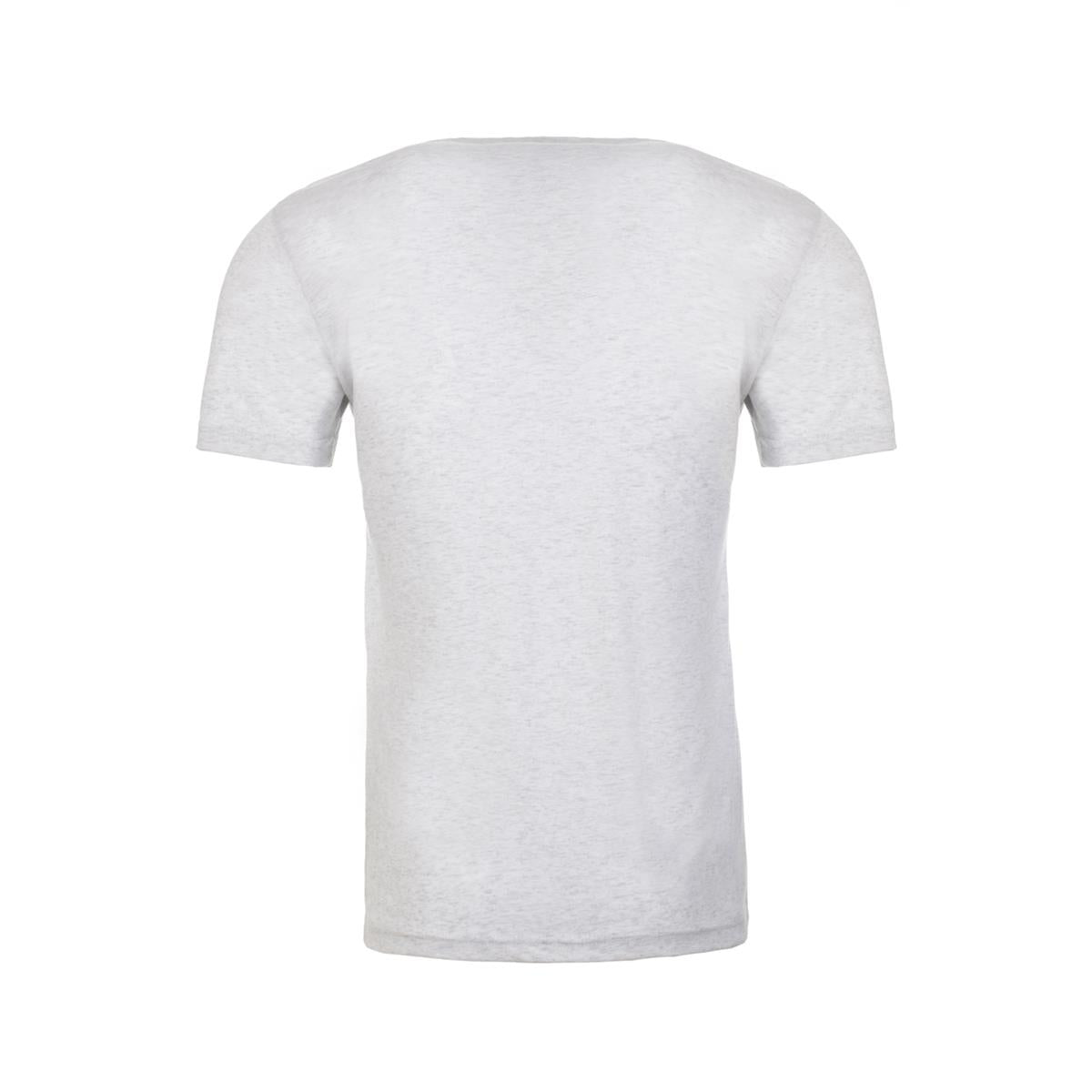 Men's Tri-Blend Crew - Heather White - Back