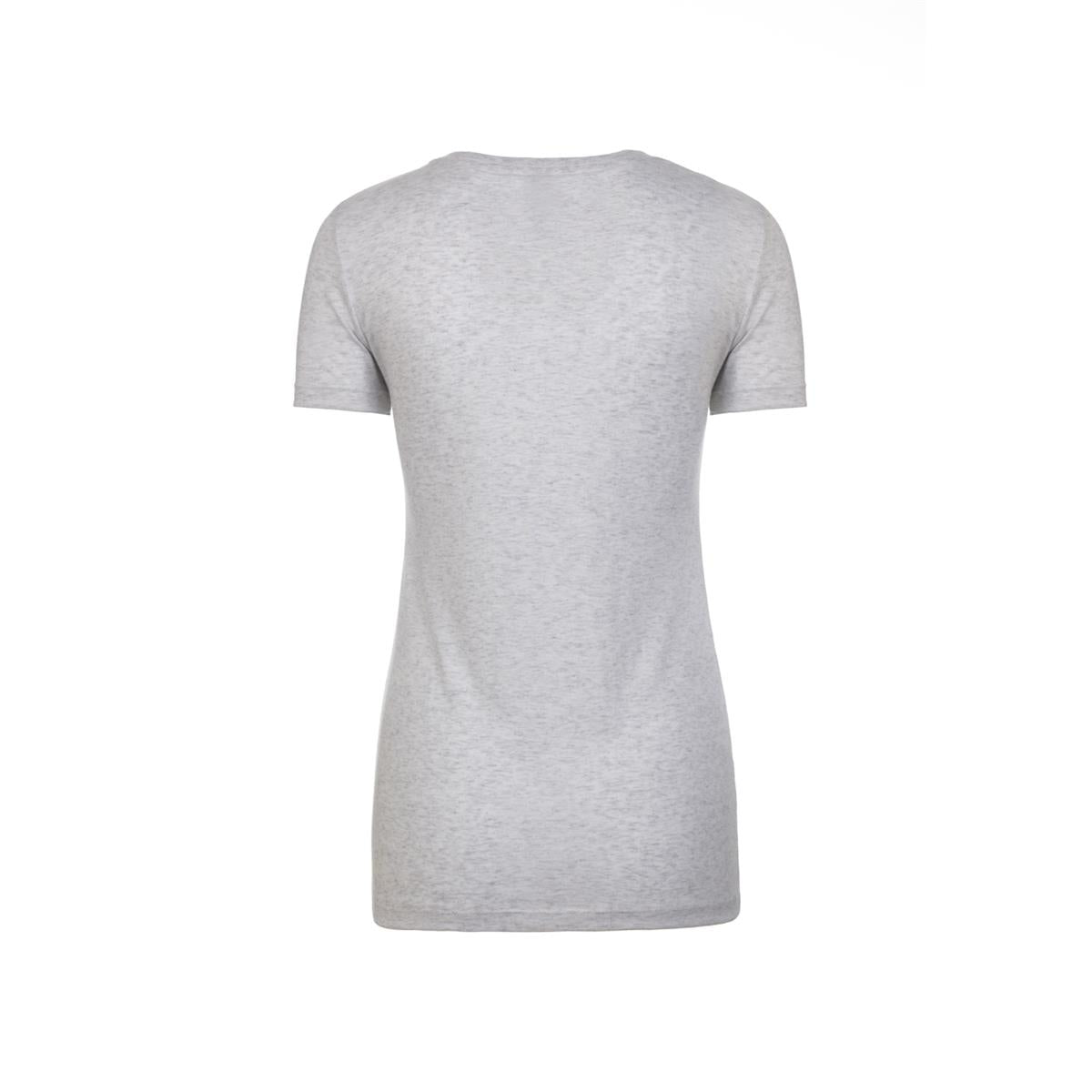 Women's Tri-Blend Crew - Heather White - Back