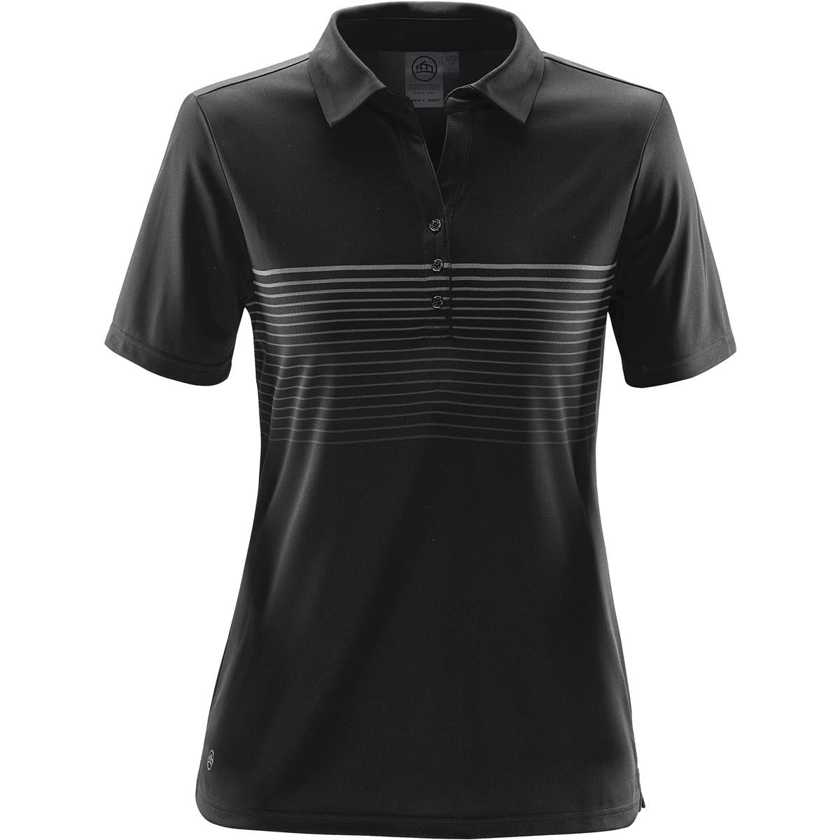 Women's Wavelength Polo - Black / Titanium - Front