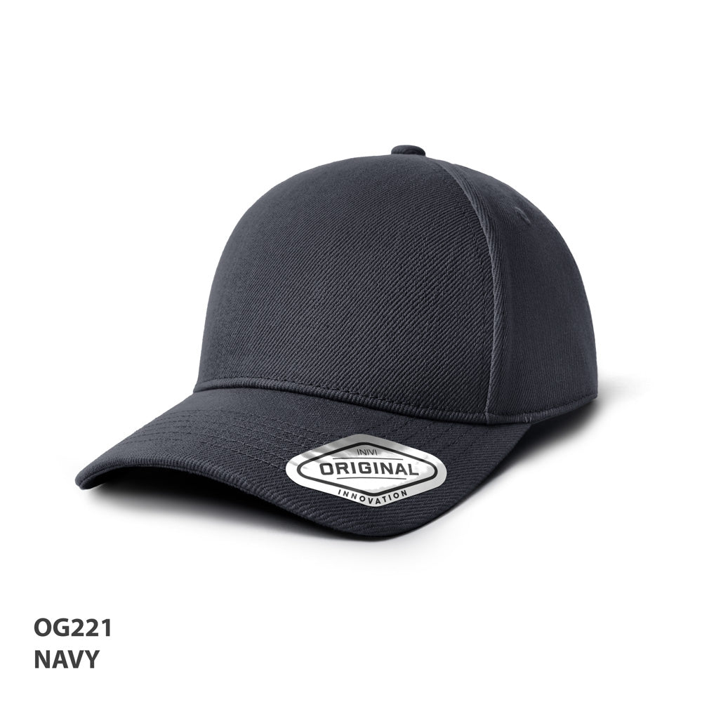 Seamless Front Premium Heavy Cotton Cap - Navy