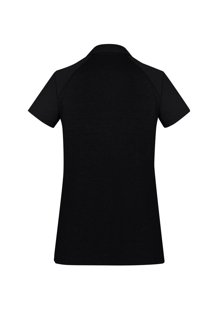 Byron Womens Short Sleeve Polo - Black - Back