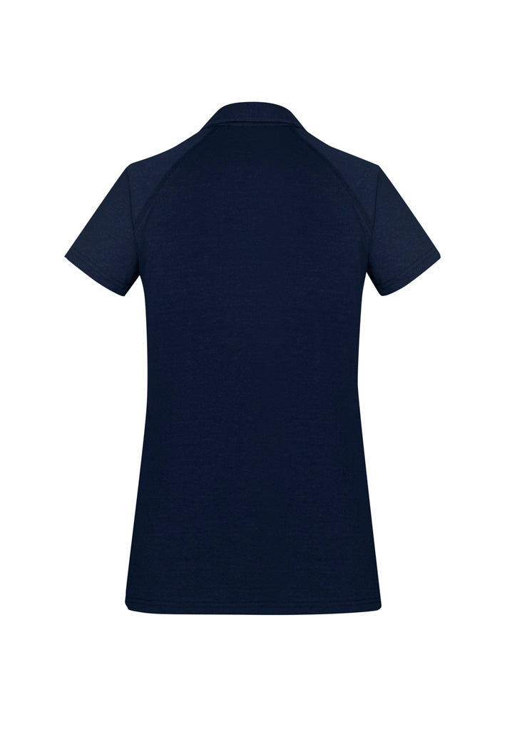 Byron Womens Short Sleeve Polo - Navy - Back
