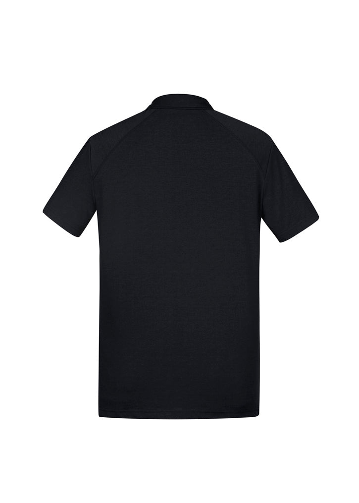 Byron Mens Short Sleeve Polo - Black - Back