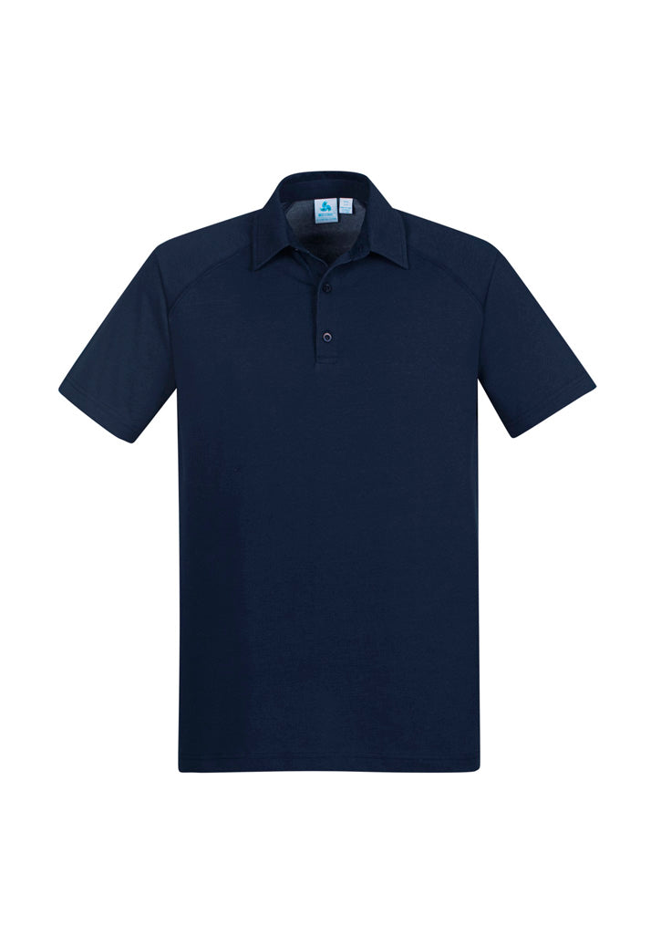 Byron Mens Short Sleeve Polo - Navy - Front