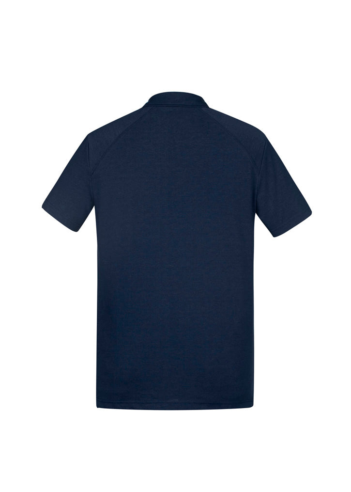 Byron Mens Short Sleeve Polo - Navy - Back
