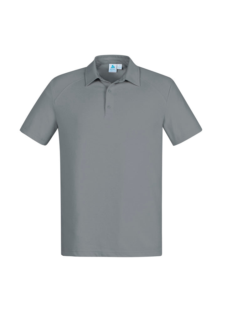 Byron Mens Short Sleeve Polo - Silver - Front