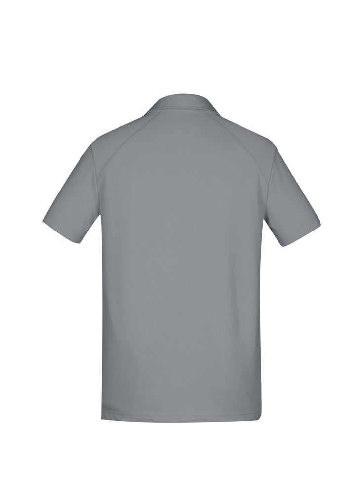 Byron Mens Short Sleeve Polo - Silver - Back